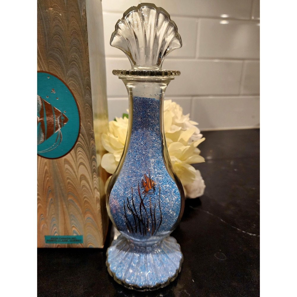Vintage Avon Sea Fantasy Bud Vase | Tropical Fish Vanity Decor (Original Box)